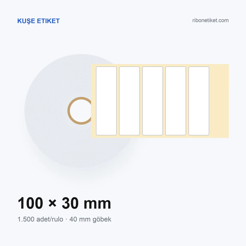100x30 mm Kuşe Etiket