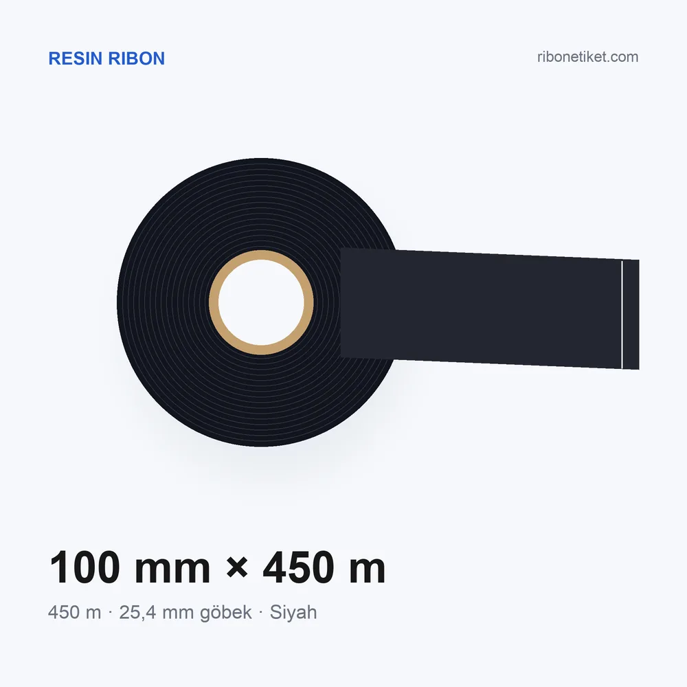 100 mm x 450 m Resin Ribon