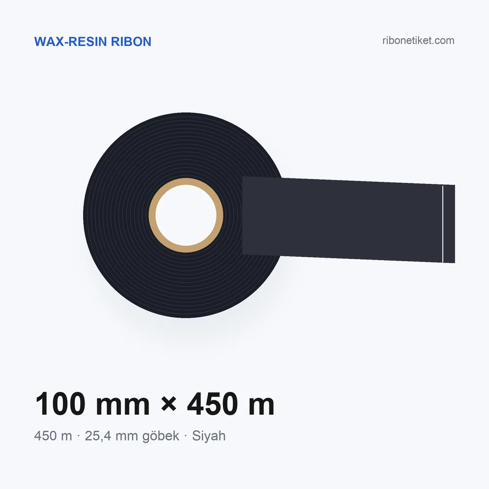 100 mm x 450 m Wax-Resin Ribon