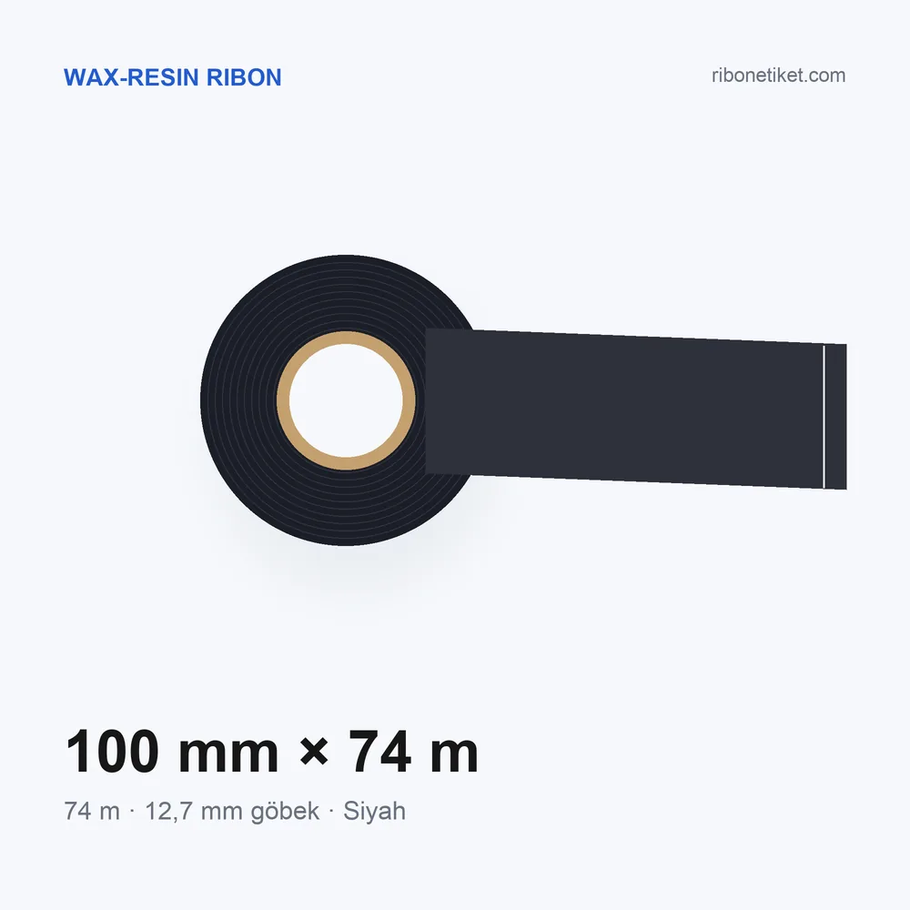100 mm x 74 m Wax-Resin Ribon