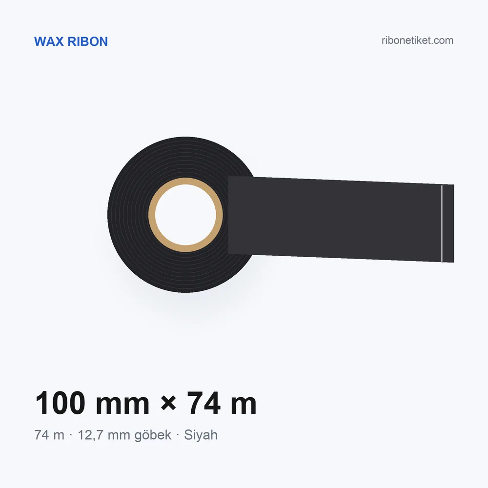 100 mm x 74 m Wax Ribon