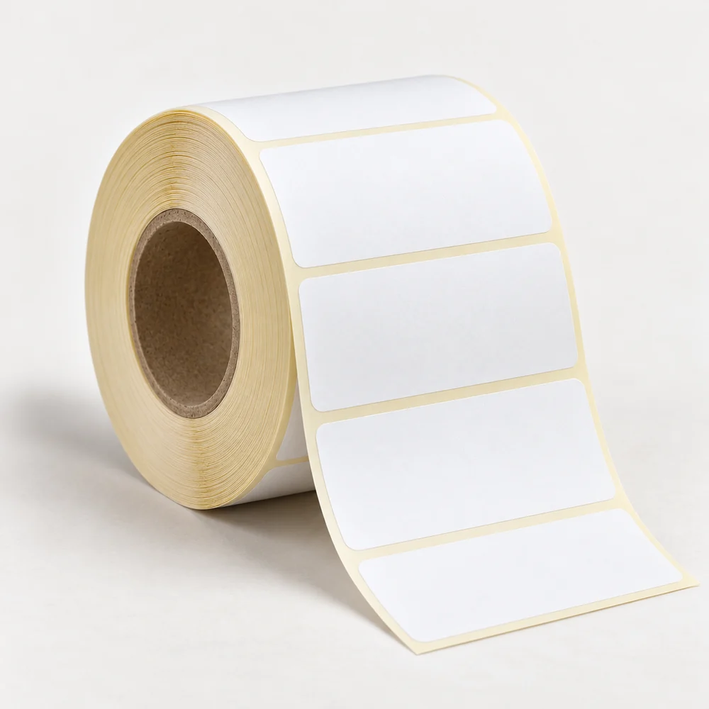 100×75 mm termal etiket rulosu, tek sıra, 40 mm göbek