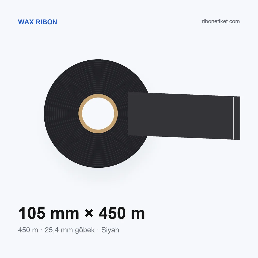 105 mm x 450 m Wax Ribon