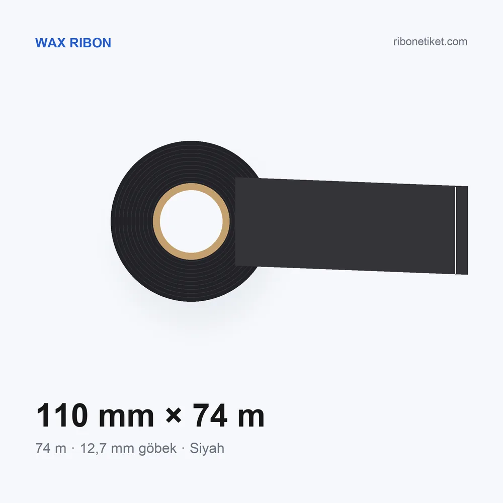 110 mm x 74 m Wax Ribon