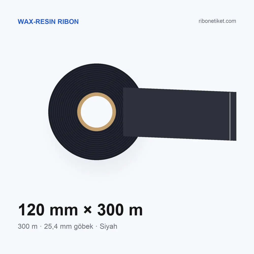 120 mm x 300 m Wax-Resin Ribon