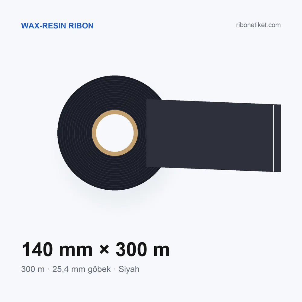 140 mm x 300 m Wax-Resin Ribon