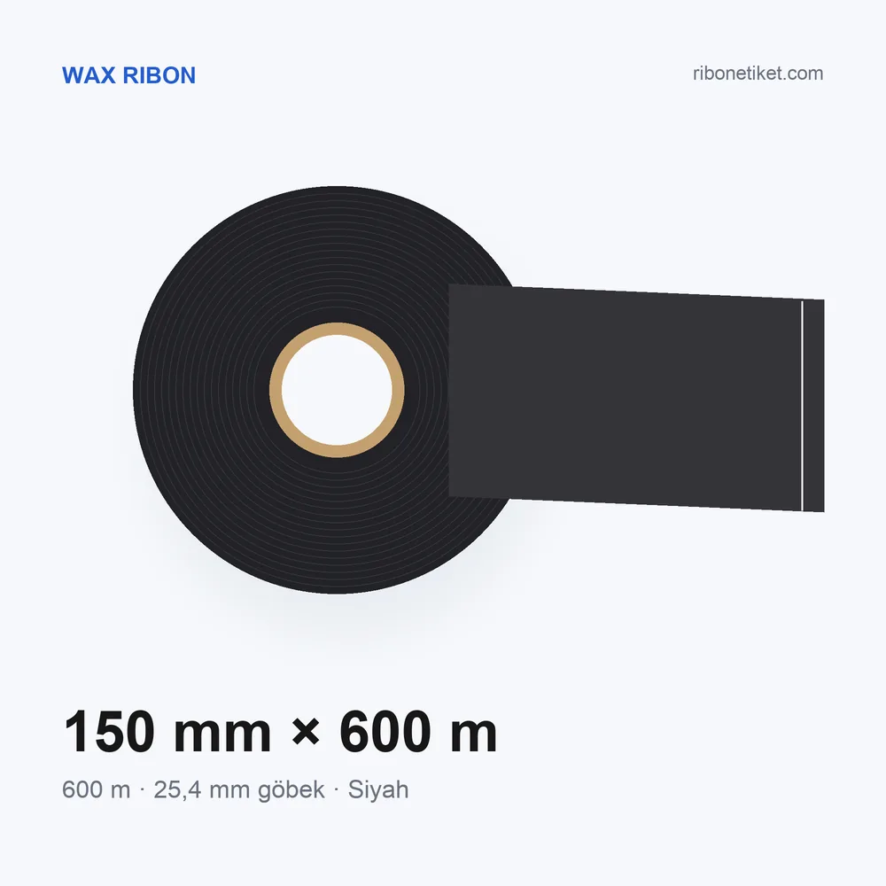 150 mm x 600 m Wax Ribon