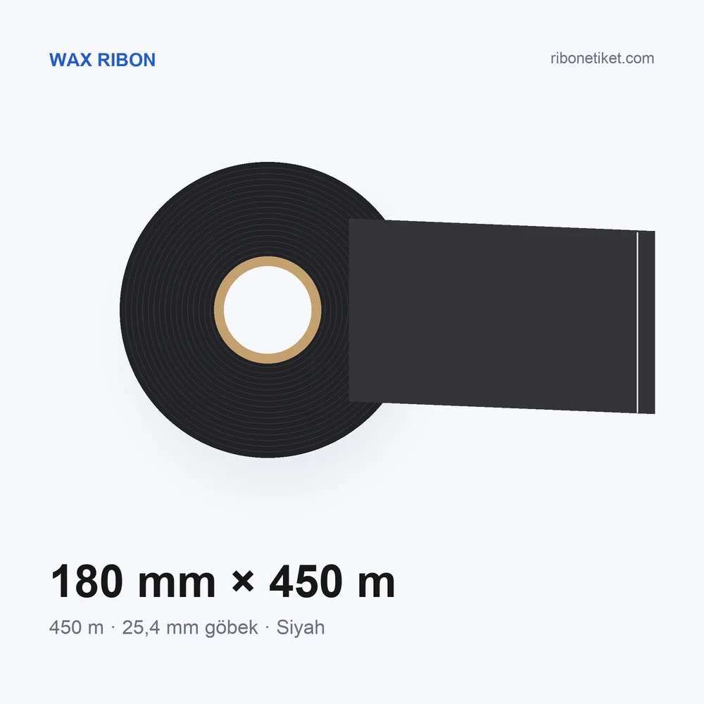 180 mm x 450 m Wax Ribon