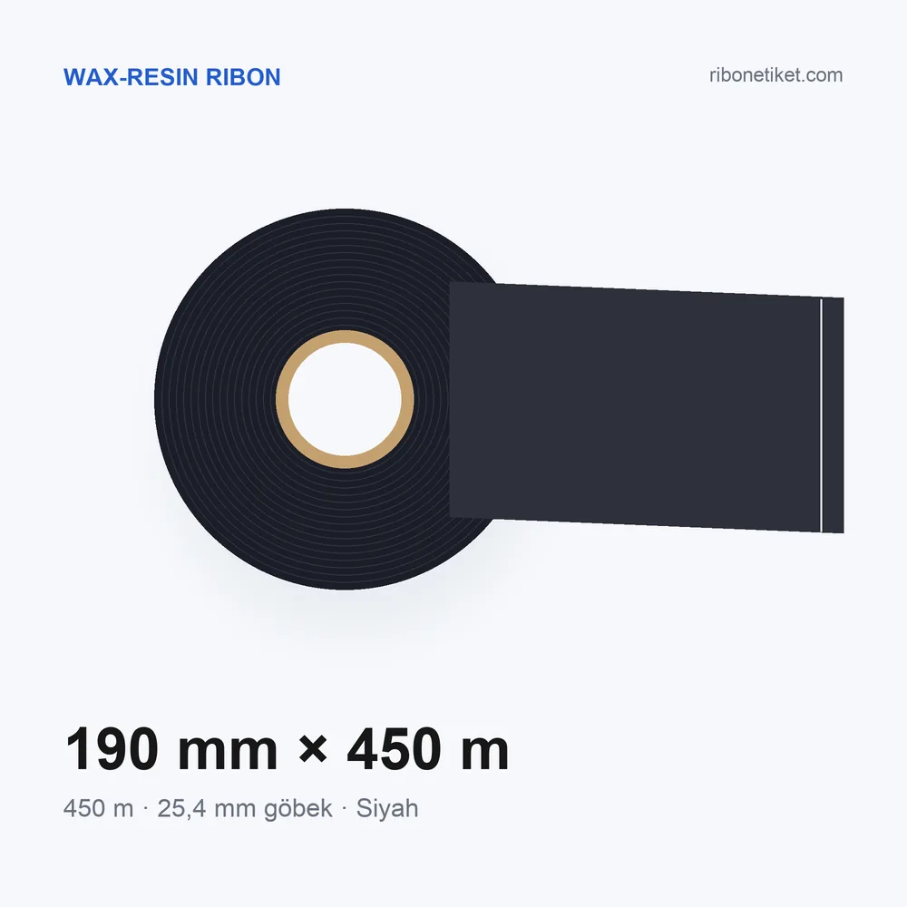190 mm x 450 m Wax-Resin Ribon