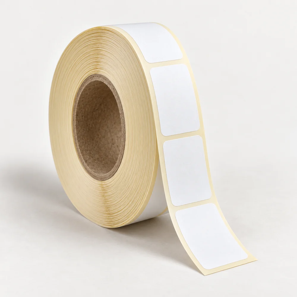 20×40 mm termal etiket rulosu, tek sıra, 40 mm göbek