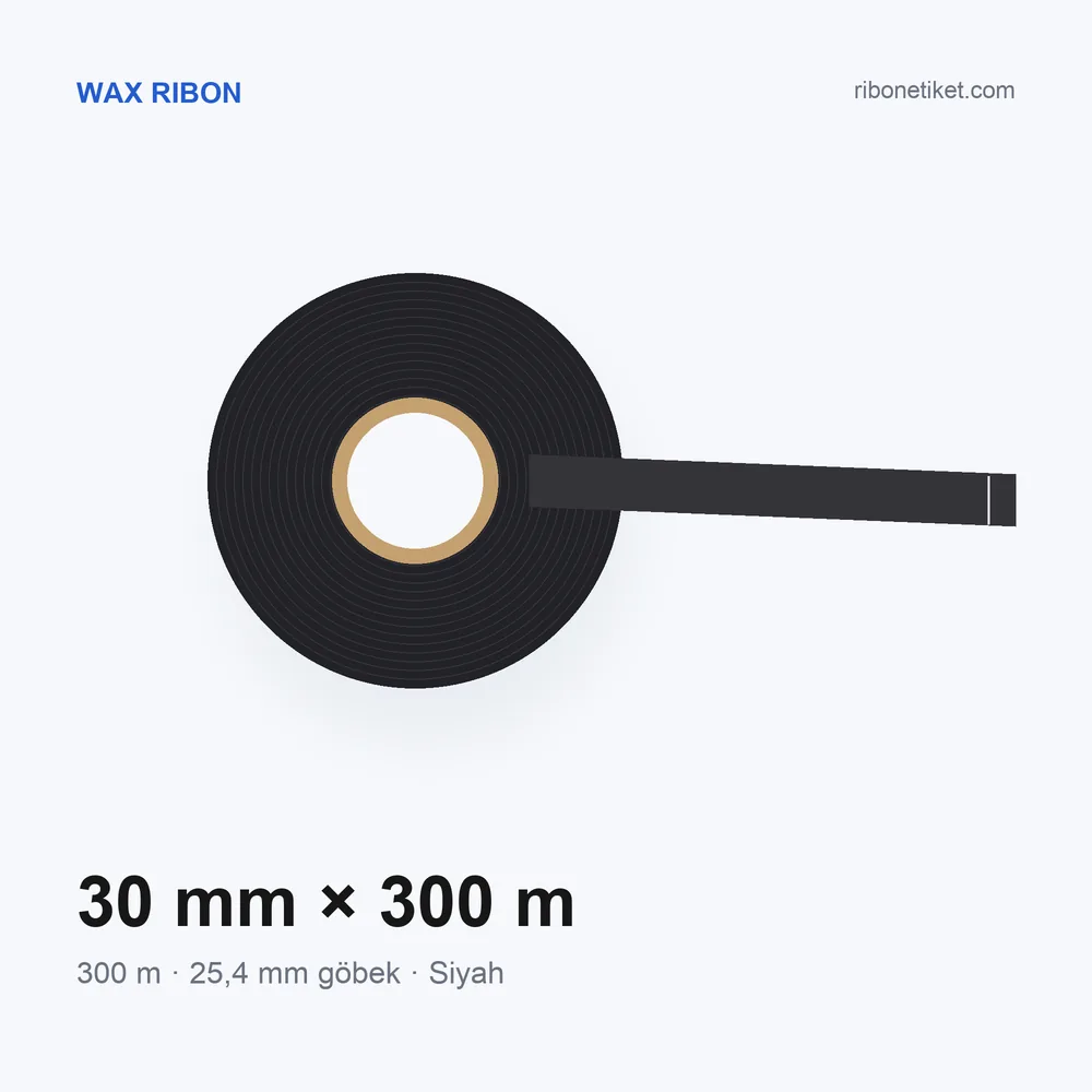 30 mm x 300 m Wax Ribon
