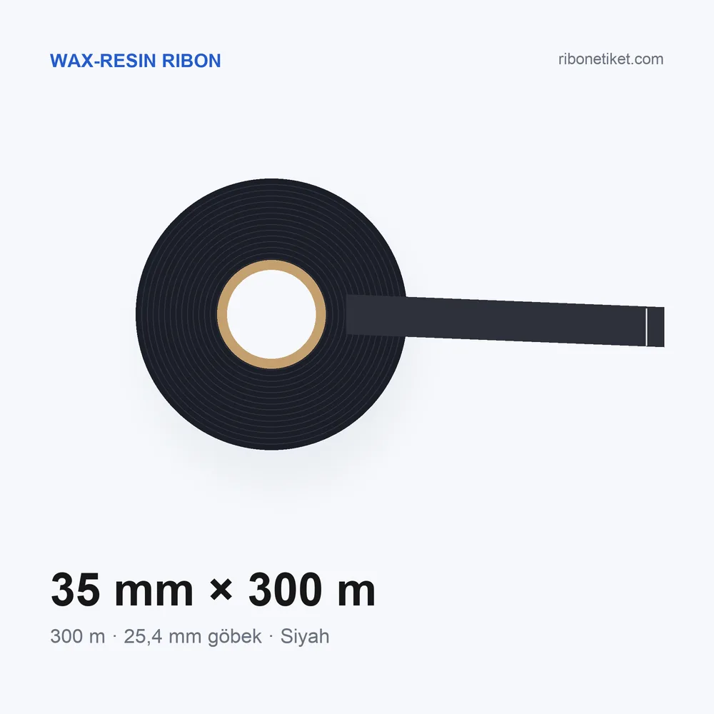 35 mm x 300 m Wax-Resin Ribon