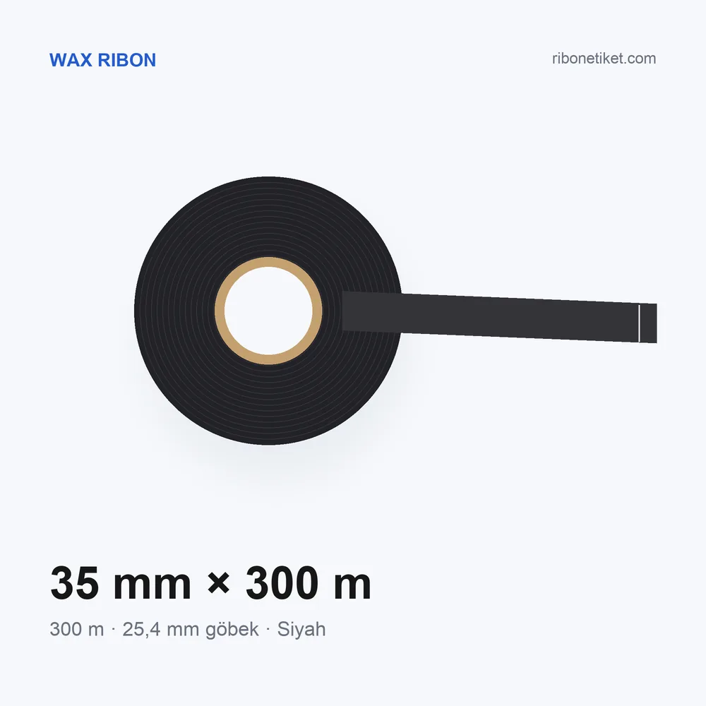 35 mm x 300 m Wax Ribon