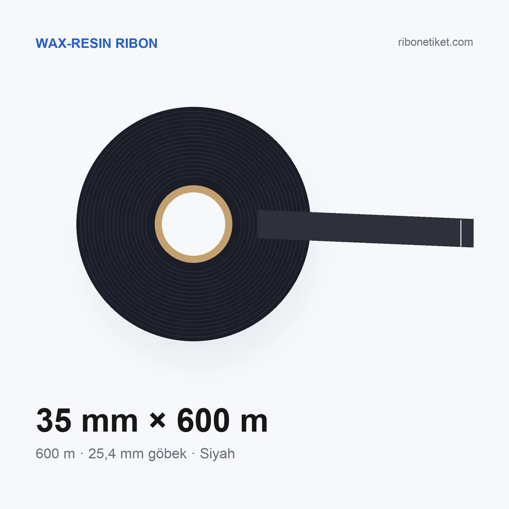 35 mm x 600 m Wax-Resin Ribon