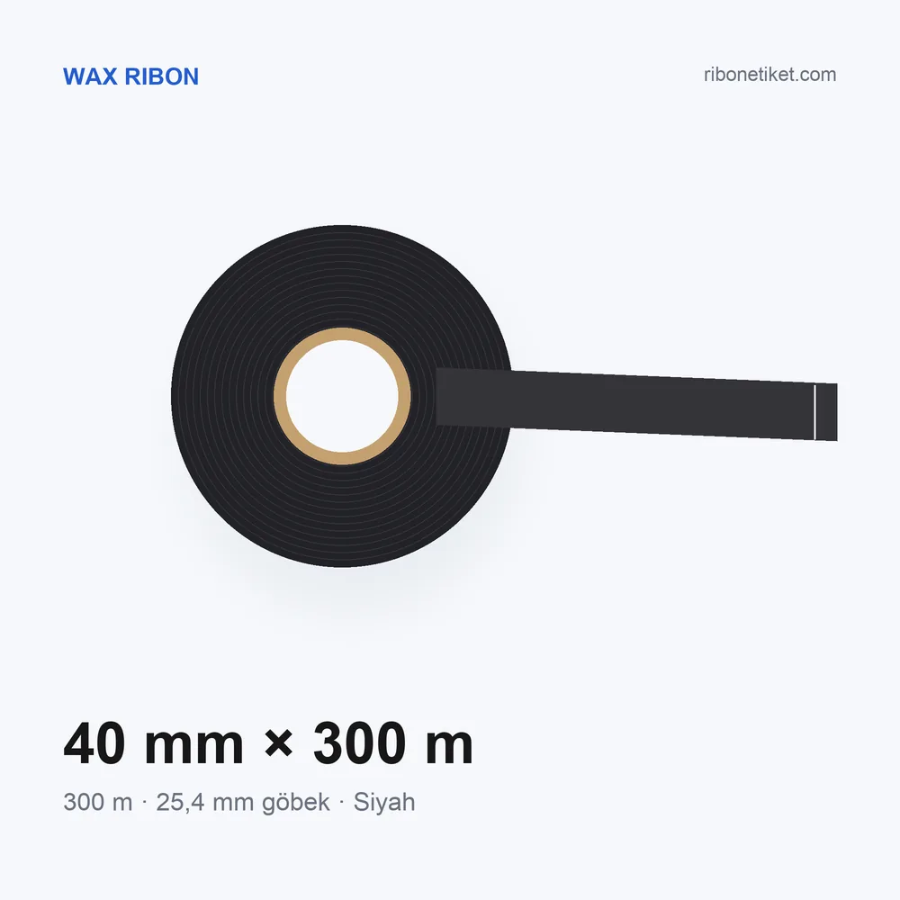 40 mm x 300 m Wax Ribon