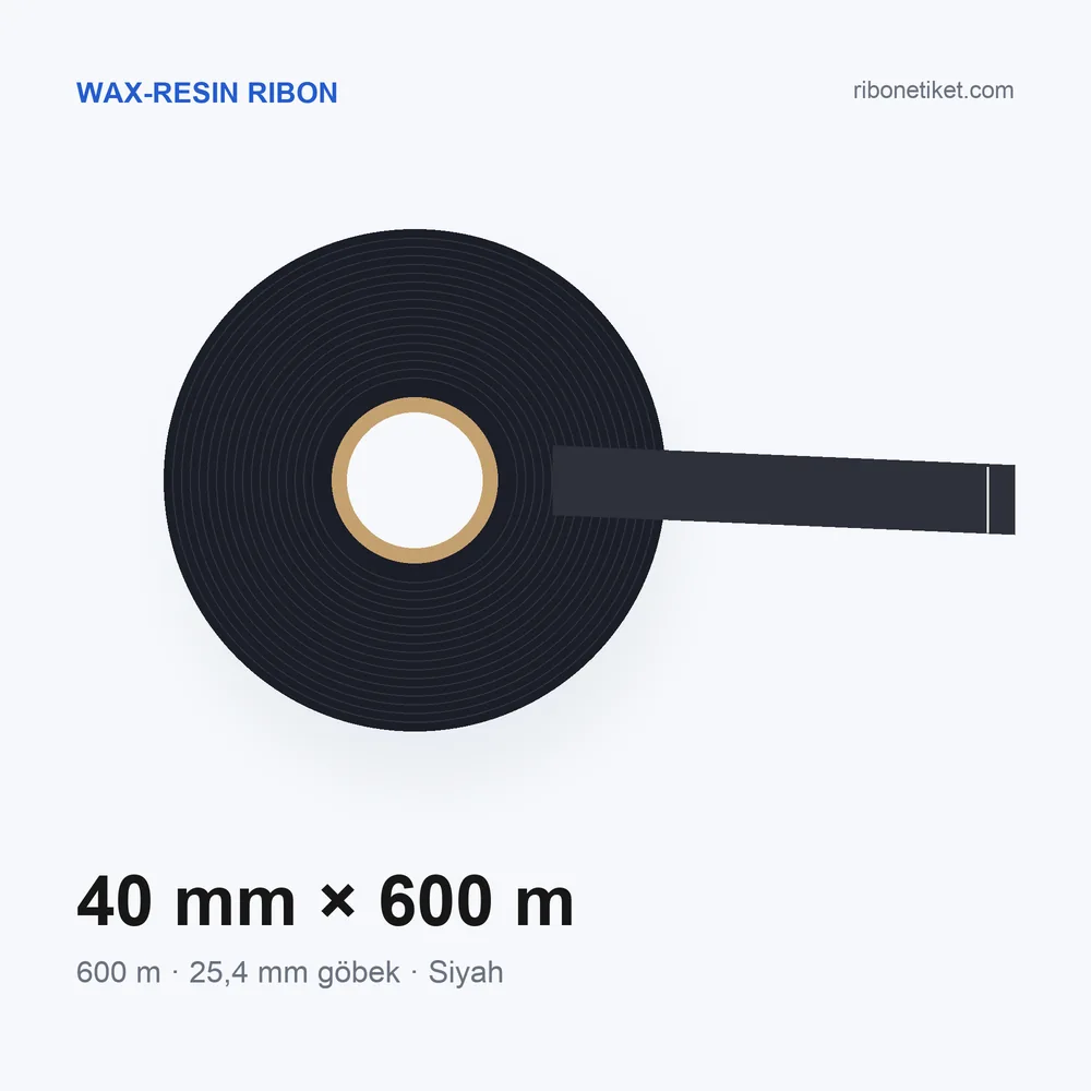 40 mm x 600 m Wax-Resin Ribon