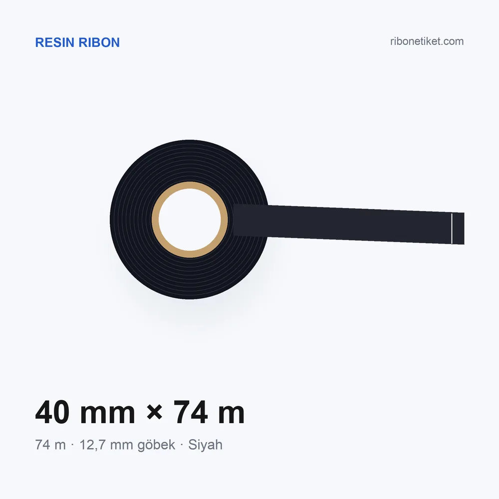 40 mm x 74 m Resin Ribon