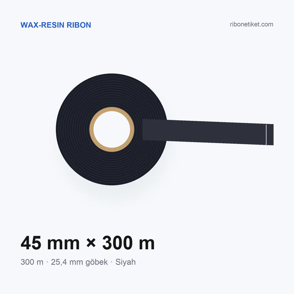 45 mm x 300 m Wax-Resin Ribon