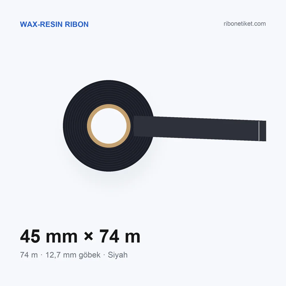 45 mm x 74 m Wax-Resin Ribon
