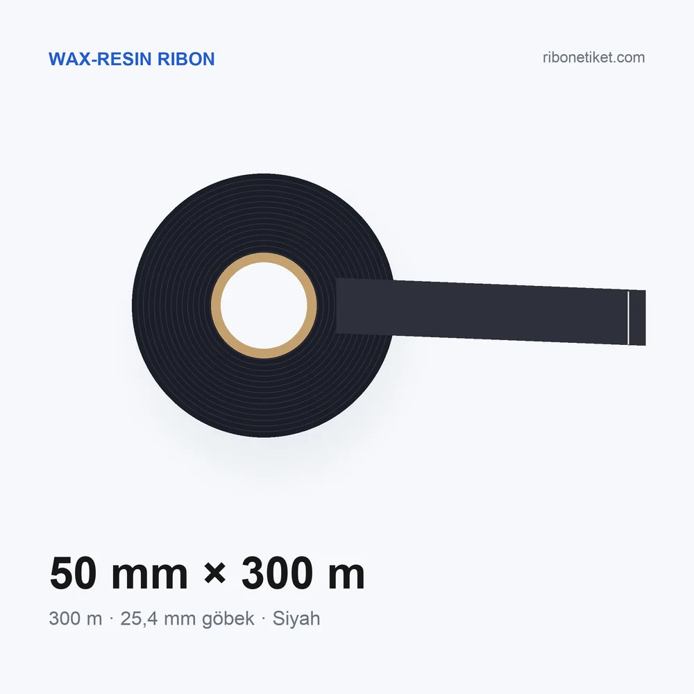 50 mm x 300 m Wax-Resin Ribon