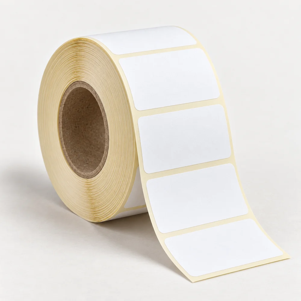 50×40 mm termal etiket rulosu, tek sıra, 40 mm göbek