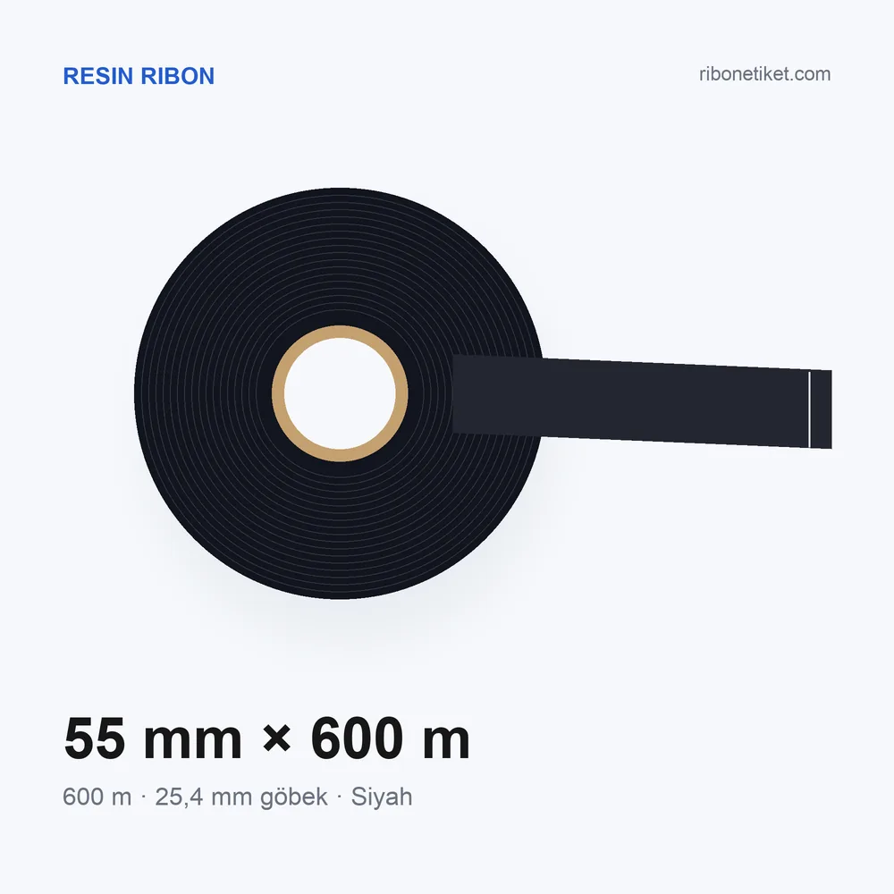 55 mm x 600 m Resin Ribon