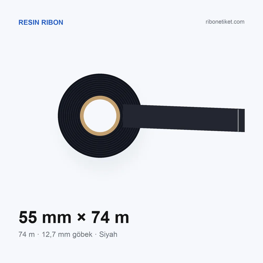 55 mm x 74 m Resin Ribon