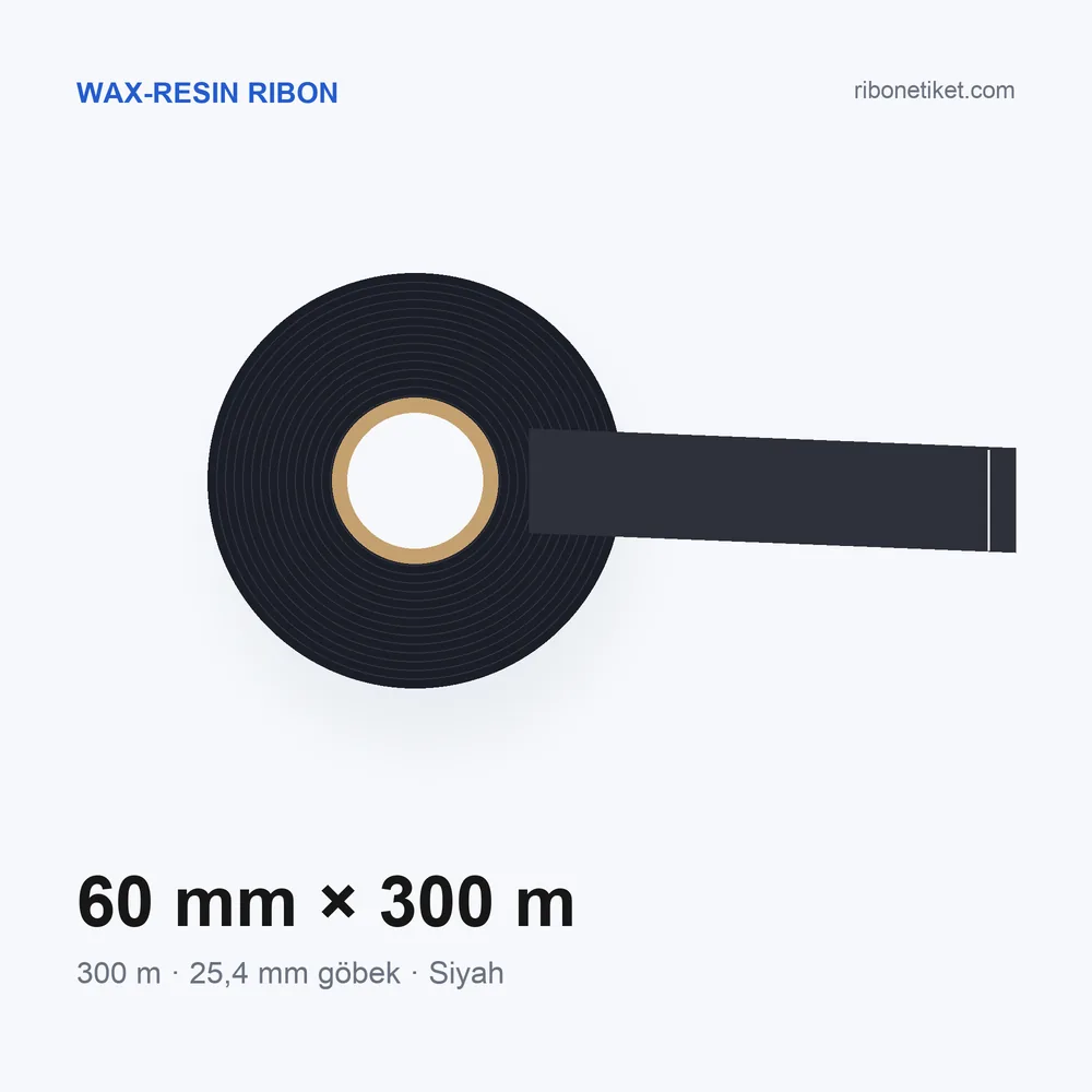 60 mm x 300 m Wax-Resin Ribon