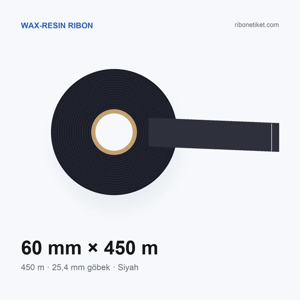 60 mm x 450 m Wax-Resin Ribon