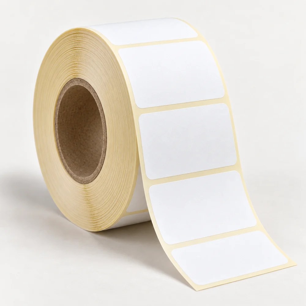 60×50 mm termal etiket rulosu, tek sıra, 40 mm göbek