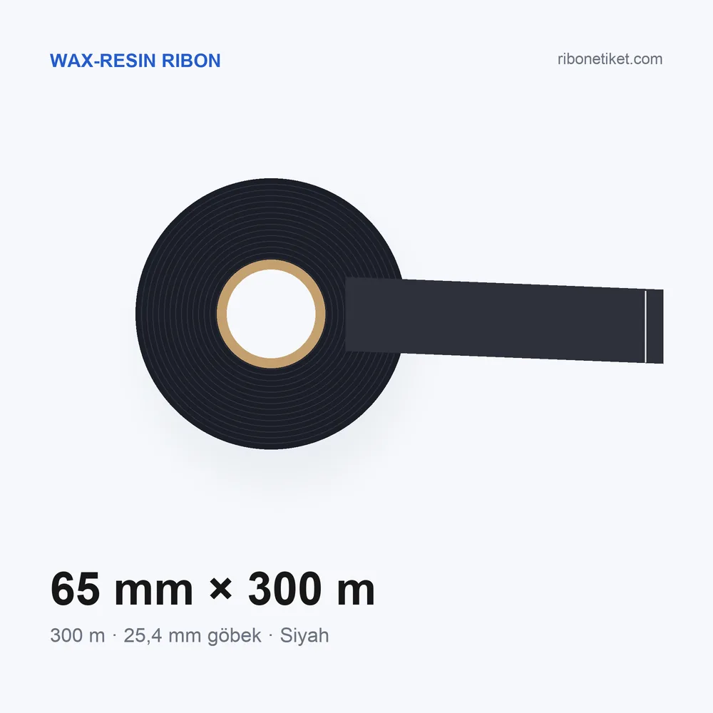 65 mm x 300 m Wax-Resin Ribon