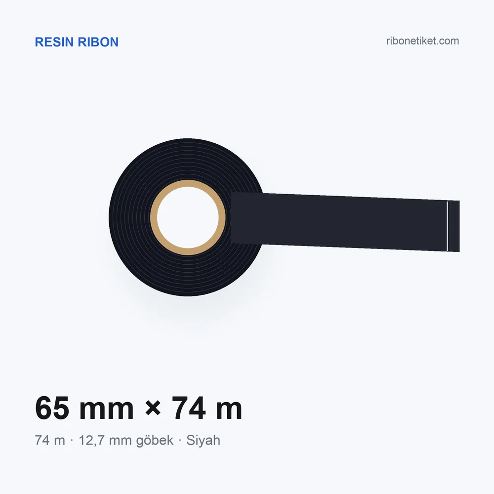 65 mm x 74 m Resin Ribon