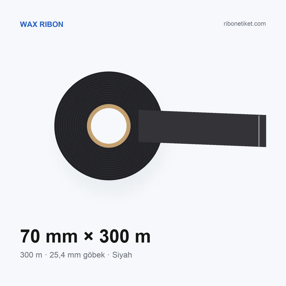 70 mm x 300 m Wax Ribon