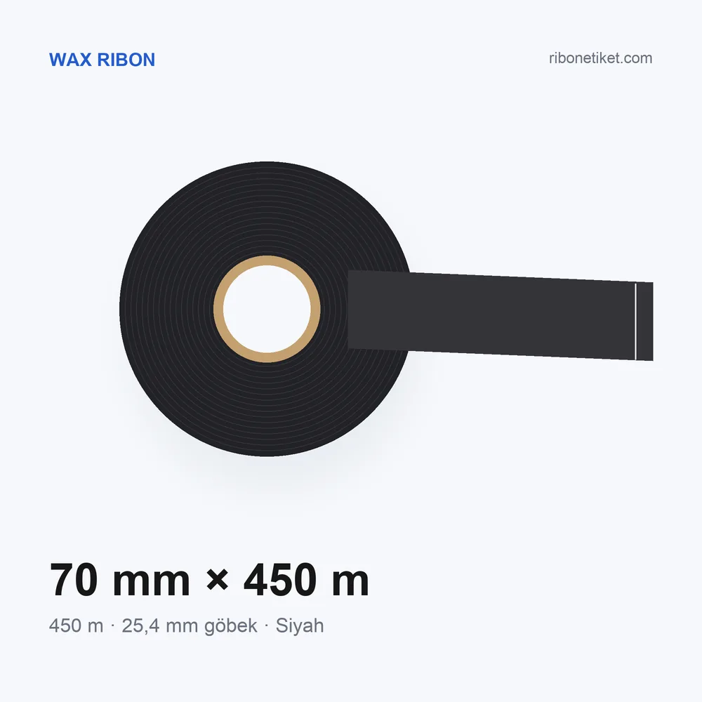70 mm x 450 m Wax Ribon