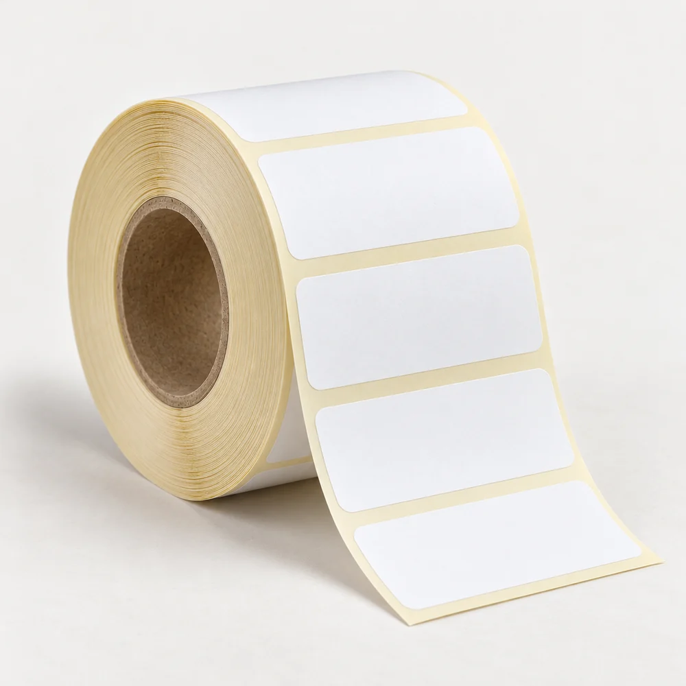 75×40 mm termal etiket rulosu, tek sıra, 40 mm göbek