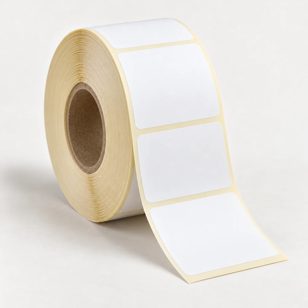 80×100 mm termal etiket rulosu, tek sıra, 40 mm göbek