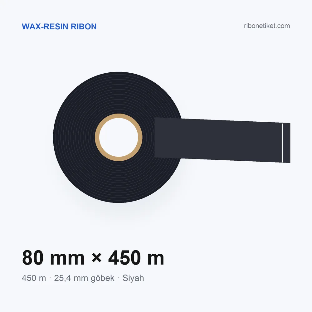 80 mm x 450 m Wax-Resin Ribon