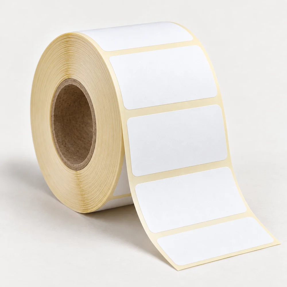 80×60 mm termal etiket rulosu, tek sıra, 40 mm göbek