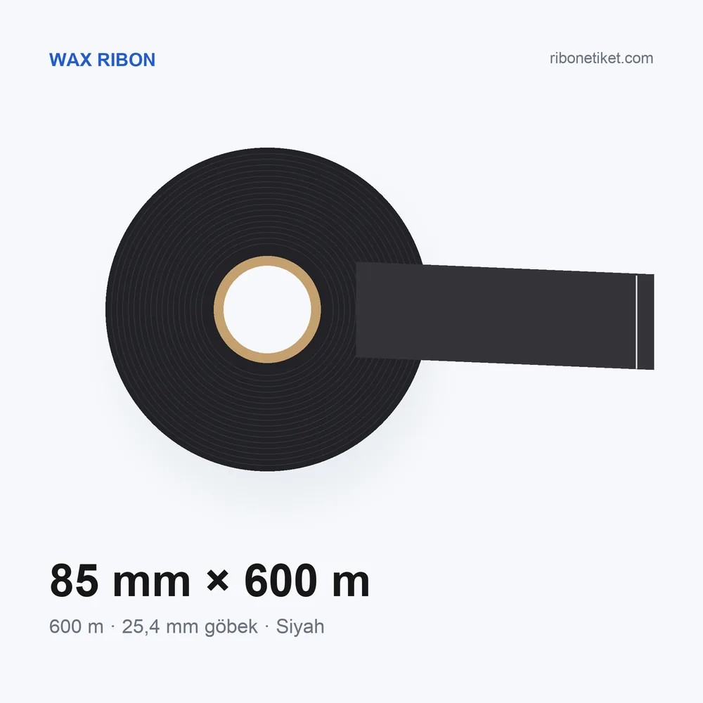 85 mm x 600 m Wax Ribon