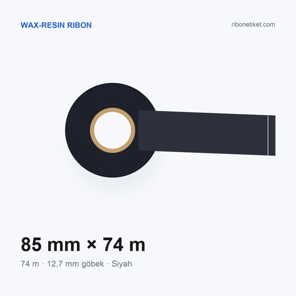 85 mm x 74 m Wax-Resin Ribon