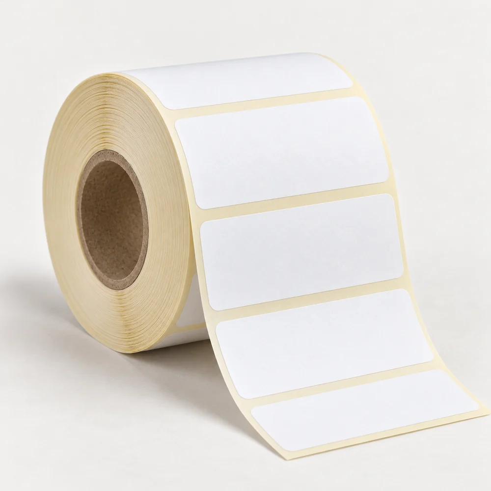 90×40 mm termal etiket rulosu, tek sıra, 40 mm göbek