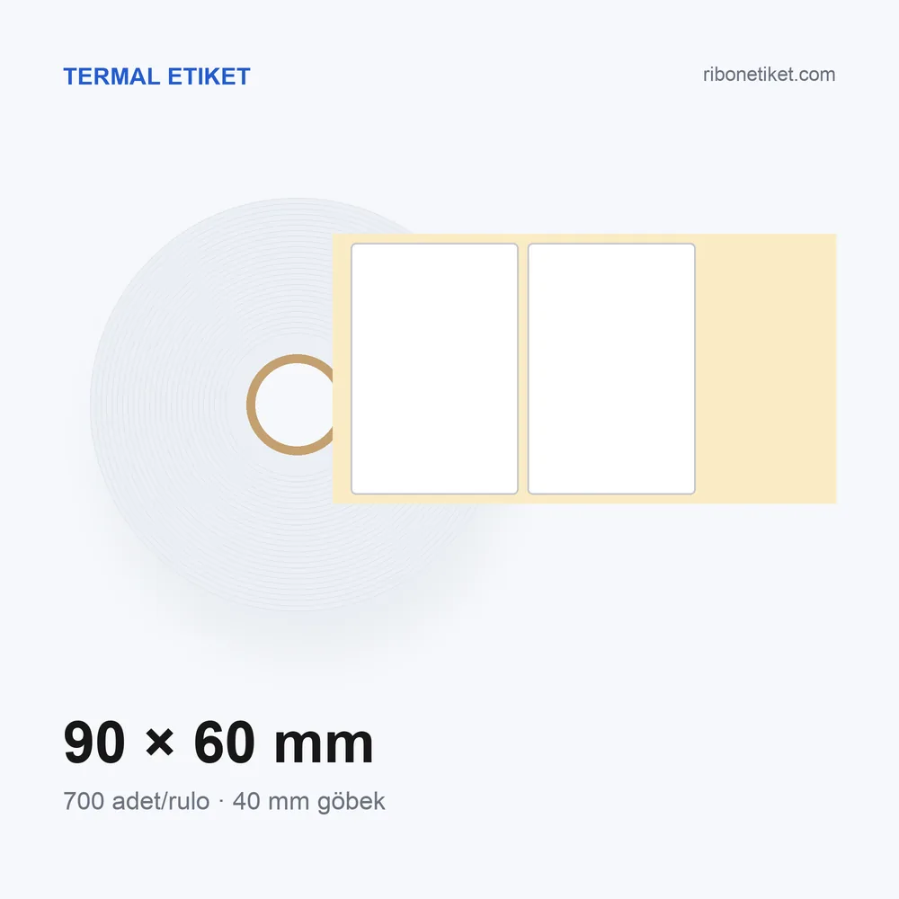 90x60 mm Termal Etiket
