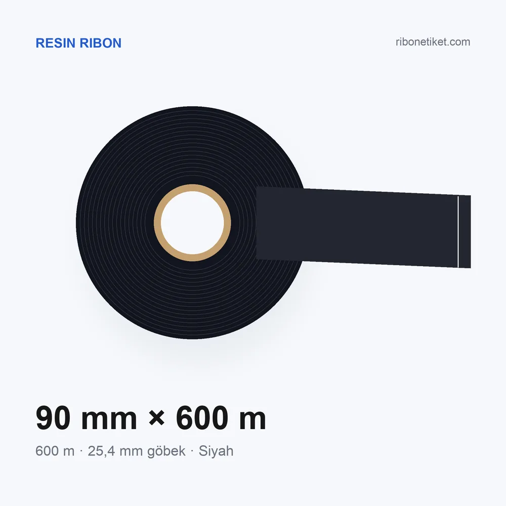 90 mm x 600 m Resin Ribon