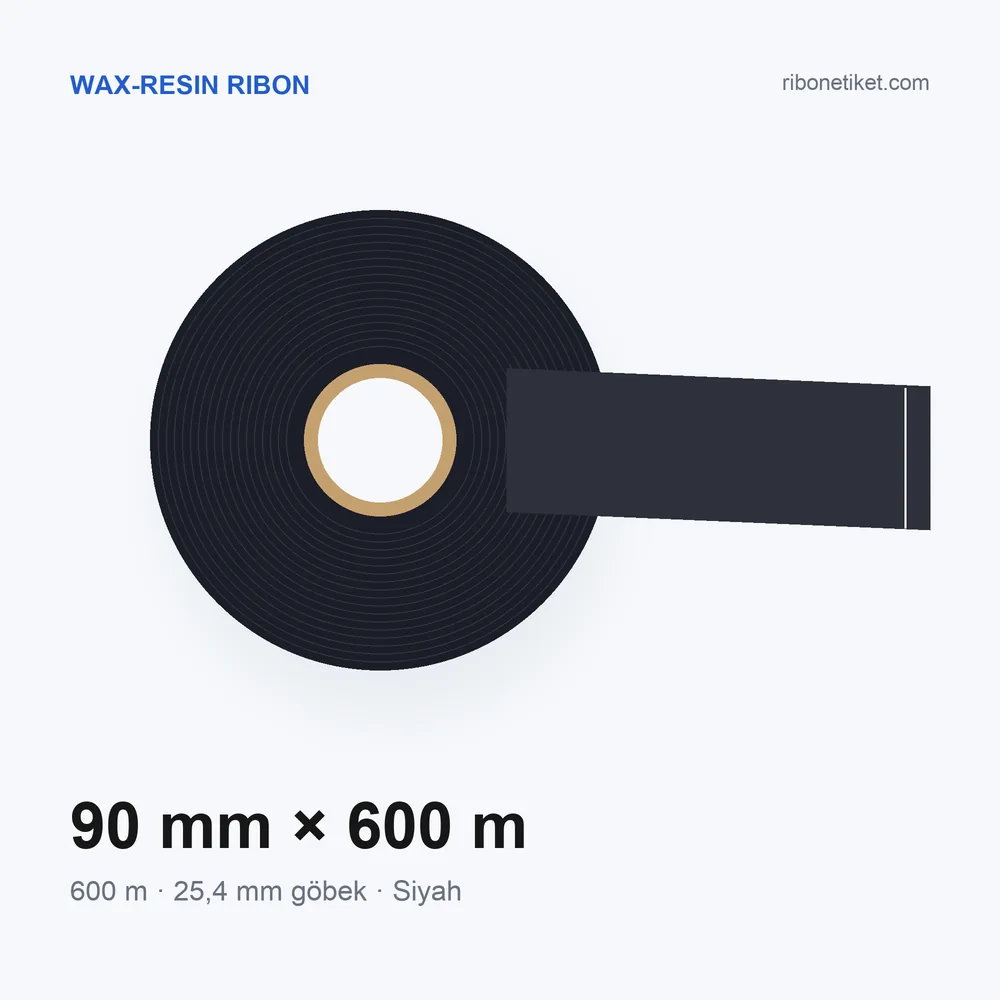 90 mm x 600 m Wax-Resin Ribon