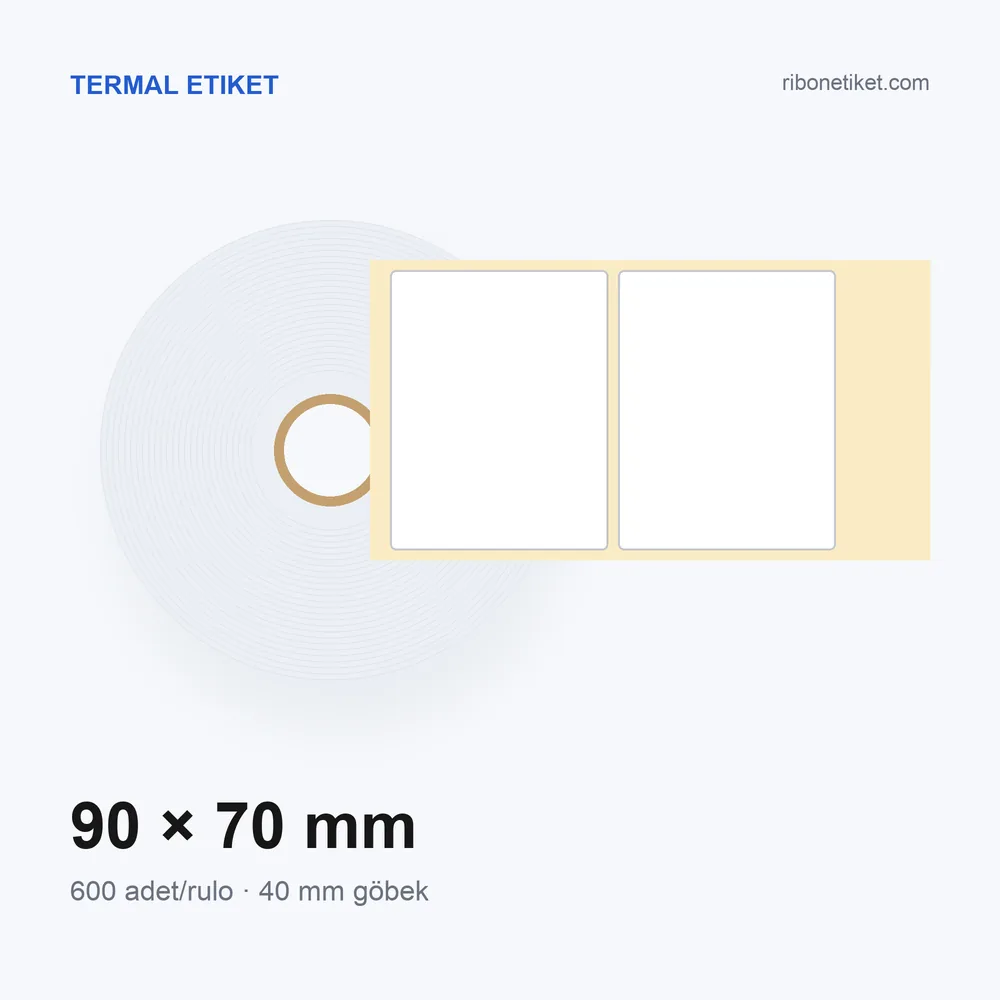 90x70 mm Termal Etiket