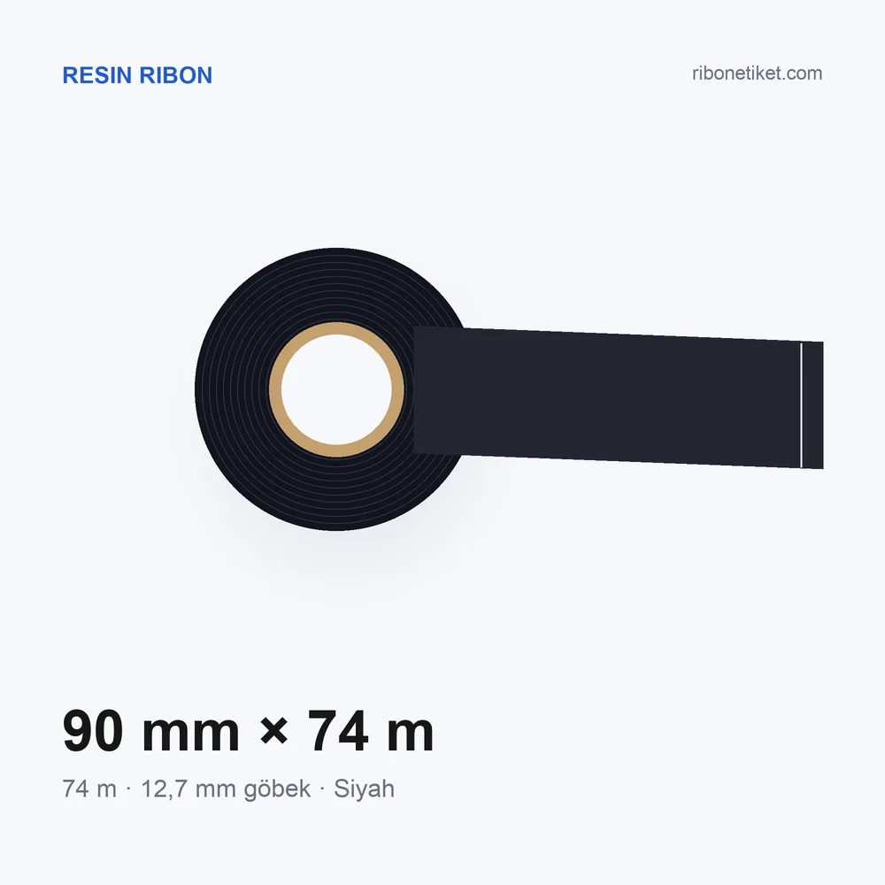 90 mm x 74 m Resin Ribon