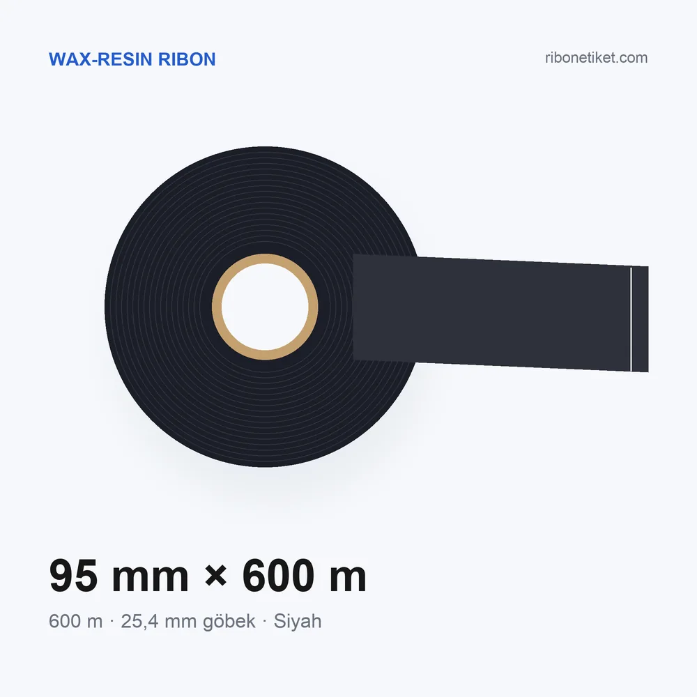 95 mm x 600 m Wax-Resin Ribon