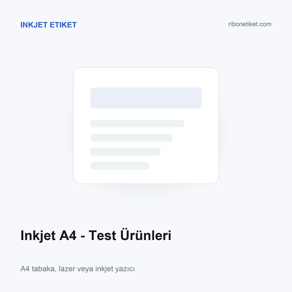 Inkjet A4 - Test Ürünleri