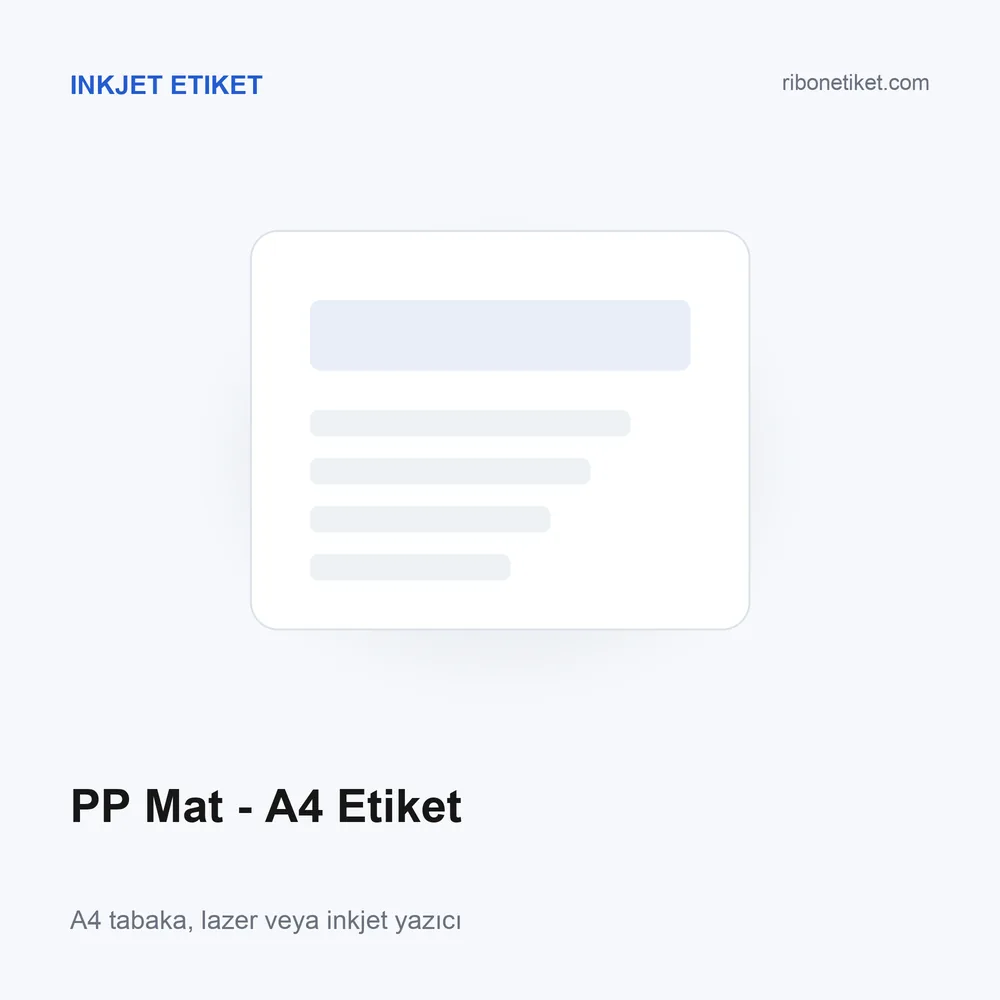 PP Mat - A4 Etiket