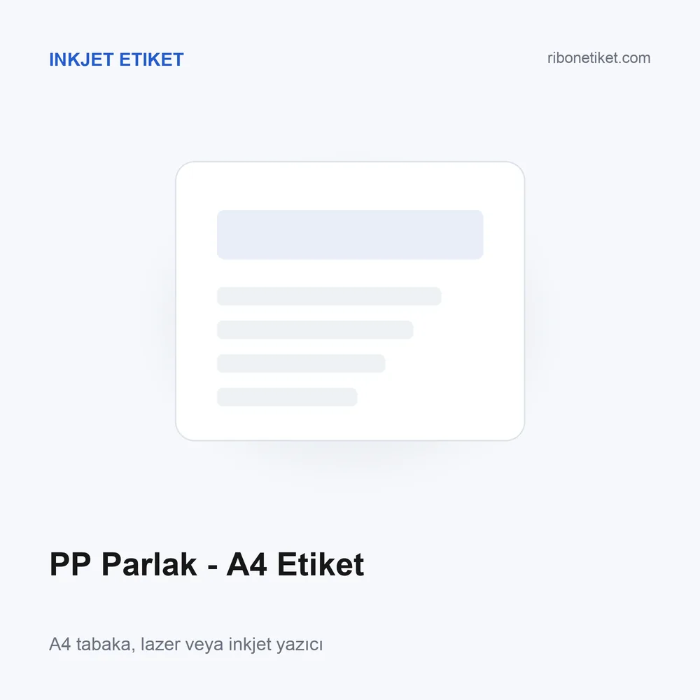 PP Parlak - A4 Etiket